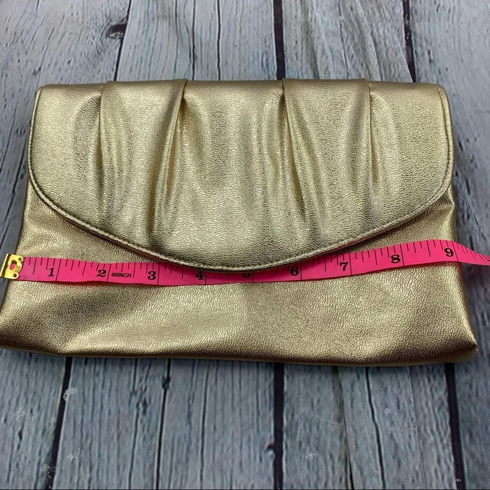 Vintage Gold Pleated Clutch Purse